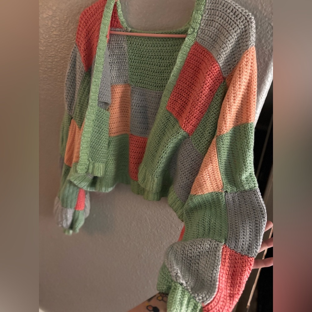 Vibrant Patchwork Cardigan